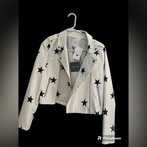 Leather fashion jacket.